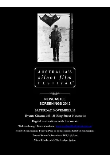 NEWCASTLE SCREENINGS 2012 N - Australia's Silent Film Festival
