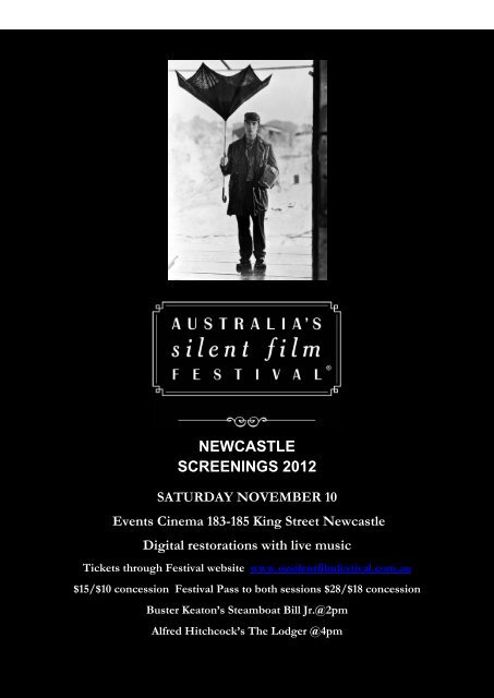 NEWCASTLE SCREENINGS 2012 N - Australia's Silent Film Festival