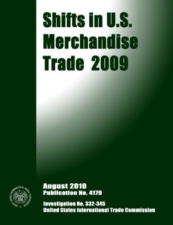 Shifts in U.S. Merchandise Trade 2009 - USITC