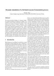 Dynamic simulation of a fed-batch enzyme fermentation process