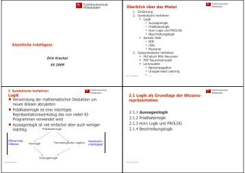 ÃƒÂœberblick ÃƒÂ¼ber das Modul Logik Verwendung der mathematischen ...