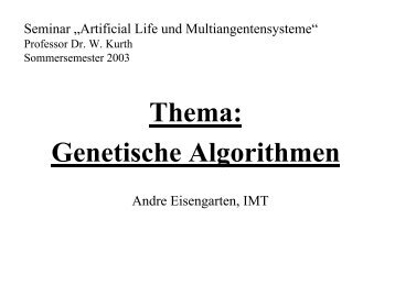 Thema: Genetische Algorithmen