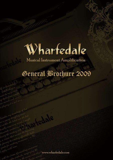 Wharfdale Music Instrument brochure 2009 - Jedistar
