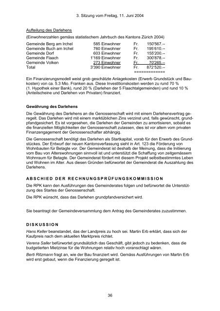 Protokoll vom 11.06.2004 - Gemeinde Volken