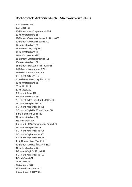 Rothammels Antennenbuch ... - DARC Verlag Gmbh
