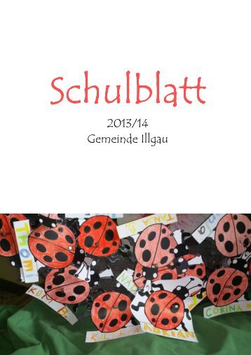 Schulblatt Schuljahr 2013/14 - Gemeinde Illgau