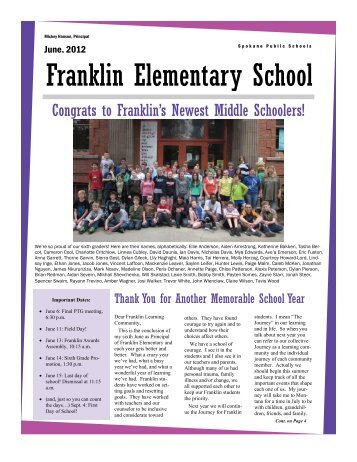 Franklin Elementary School - Spokane Public Schools