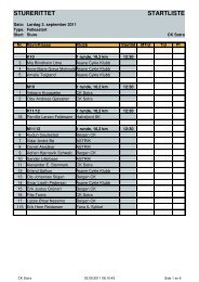 Sturerittet 2011, Resultatsystem - CK Sotra