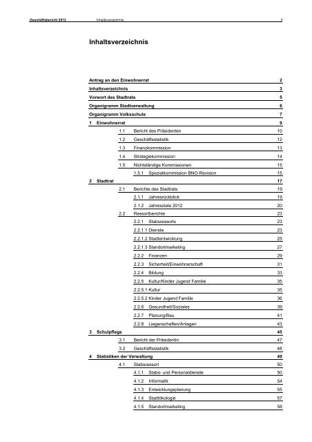 Geschäftsbericht 2012 - Stadt Baden