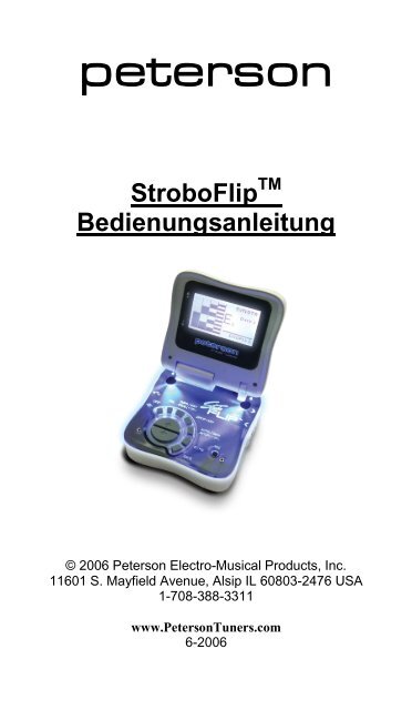 VS-F StroboFlip Virtual Strobe Tuner Instruction ... - Peterson Tuners