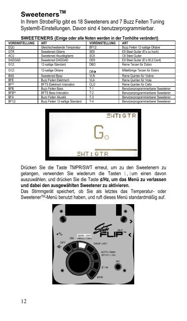 VS-F StroboFlip Virtual Strobe Tuner Instruction ... - Peterson Tuners