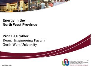 Prof LJ Grobler - Tourism in South Africa, North-West Province
