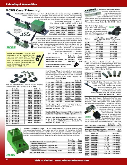 RCBS Case Preparation - Midsouth Shooters Supply