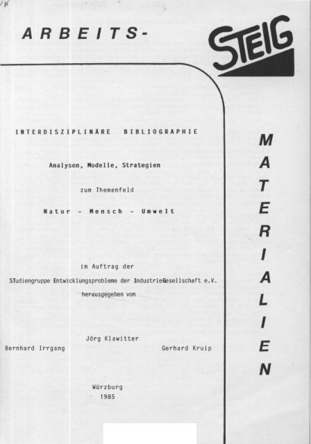 Dokument_1.pdf (7266 KB) - OPUS Würzburg - Universität Würzburg