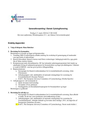Referat 2010 - Dansk Cytologiforening