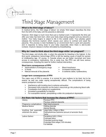 Third Stage Management - Pomegranate Community Midwives