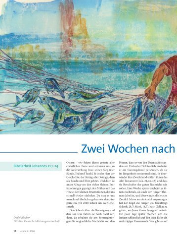 Zwei Wochen nach Ostern - Ethos