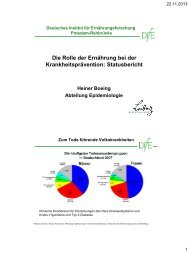 Zusammenhänge von Ernährung und chronischen Krankheiten