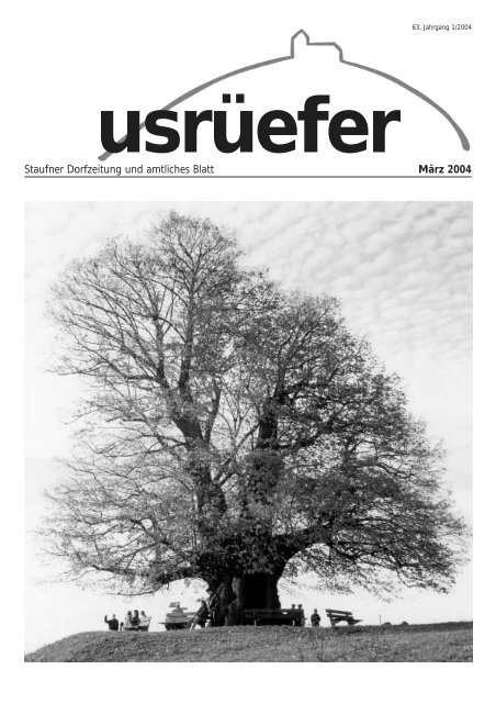 Staufner Dorfzeitung und amtliches Blatt MÃ¤rz 2004 - Staufen