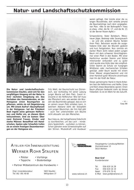 Staufner Dorfzeitung und amtliches Blatt MÃ¤rz 2004 - Staufen
