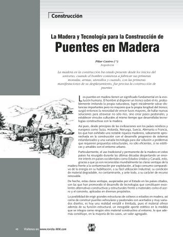 Puentes en Madera - Revista El Mueble y La Madera