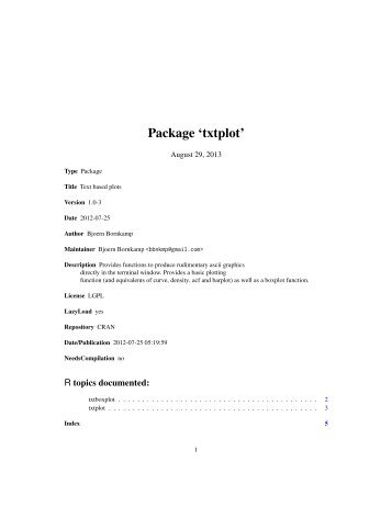 Package 'txtplot'