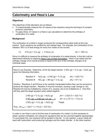 Hess S Law Problems