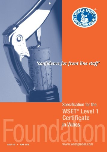 WSET® Level 1 Certificate - TAFE NSW - Northern Sydney Institute