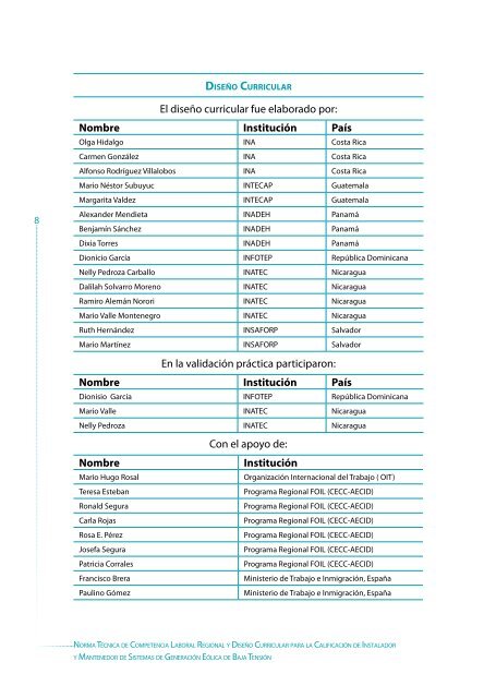 instalador y mantenedor de sistemas de generaciÃ³n ... - OIT/Cinterfor