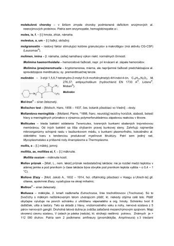 molekulové choroby – v širšom zmysle choroby ... - datasolution.sk