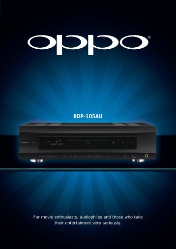 Oppo BDP-105AU Info Sheet preview - Pacific Hi Fi Liverpool