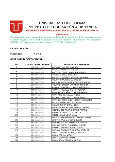 A quelarre primer semestre 2011. Número 20 - Universidad del Tolima