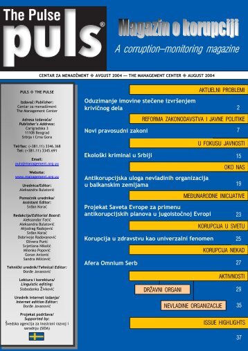 A corruption-monitoring magazine