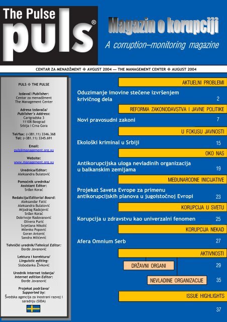 A corruption-monitoring magazine