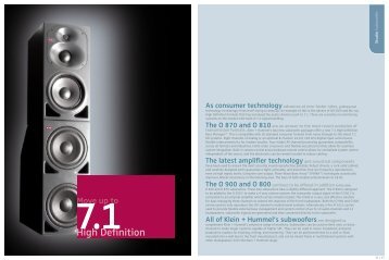 Catalog Pages "Decoding the DNA of Sound" - Klein + Hummel