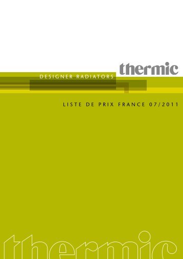 Tarif - Thermic