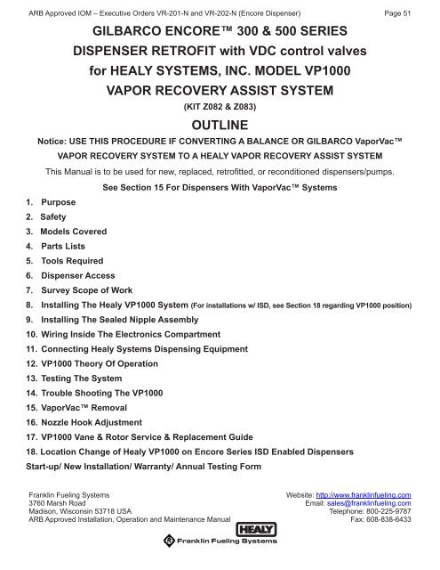 Gilbarco Encore Dispenser Retrofit Franklin Fueling Systems