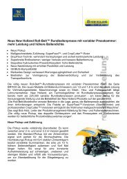 Neue New Holland Roll-Belt™ Rundballenpresse mit variabler ...