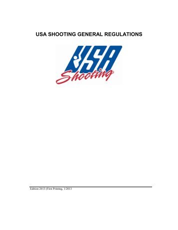 USA Shooting General Regulation Rules
