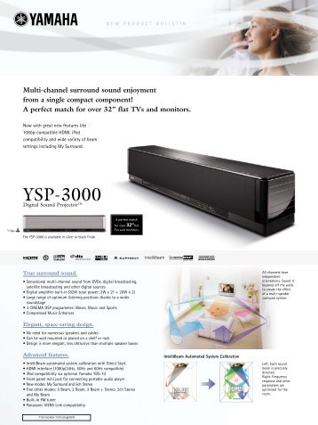 Yamaha YSP-3000- Manual - Sound Group Holdings