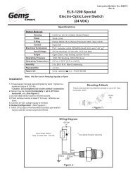 SPST N.C Gems PS71-60-4MGZ-B-EL18 Series PS71 General Purpose Mini Pressure Switch 2500-5000 psi Range 1//4 BSPM Steel Fitting 1//2 MNPT Conduit with 18 Flying Leads Circuit Pack of 10