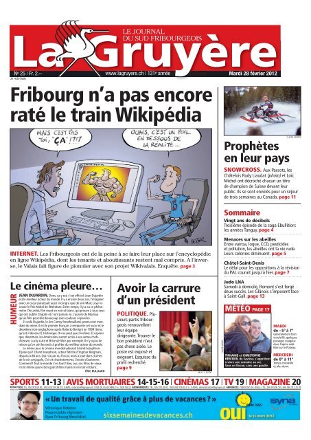 Fribourg n'a pas encore ratÃƒÂ© le train WikipÃƒÂ©dia - La Gruyere Online  ...