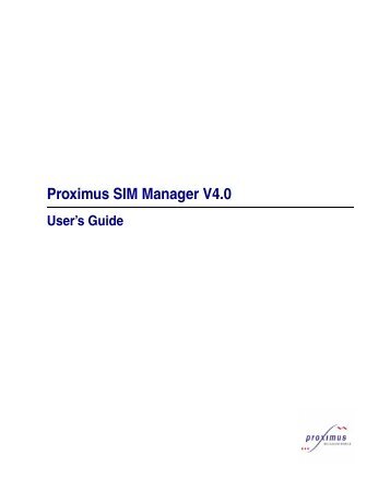 Proximus SIM Manager V4