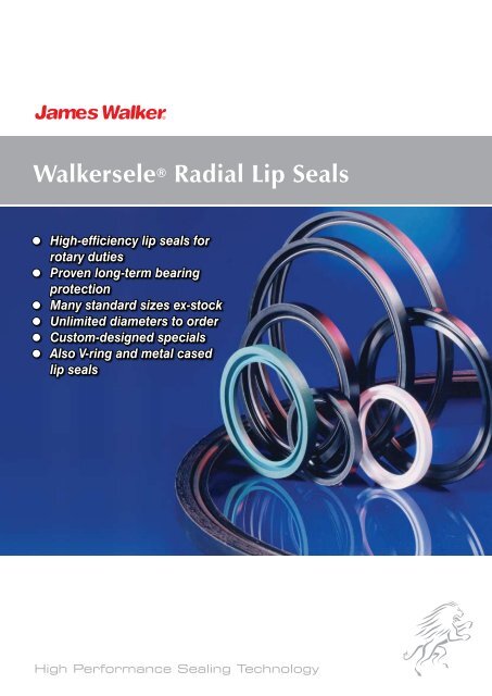 WalkerseleÂ® Radial Lip Seals - James Walker