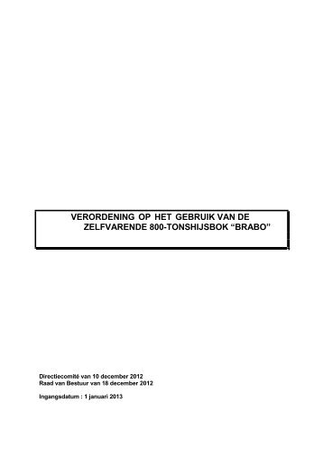 Verordening hijsbok Brabo Filetype : PDF Filesize - Port of Antwerp