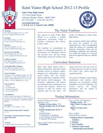 Viator - profile - Saint Viator High School