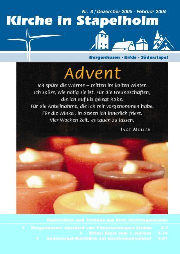 Dezember 2005 - Februar 2006 - in der Kirchengemeinde ...