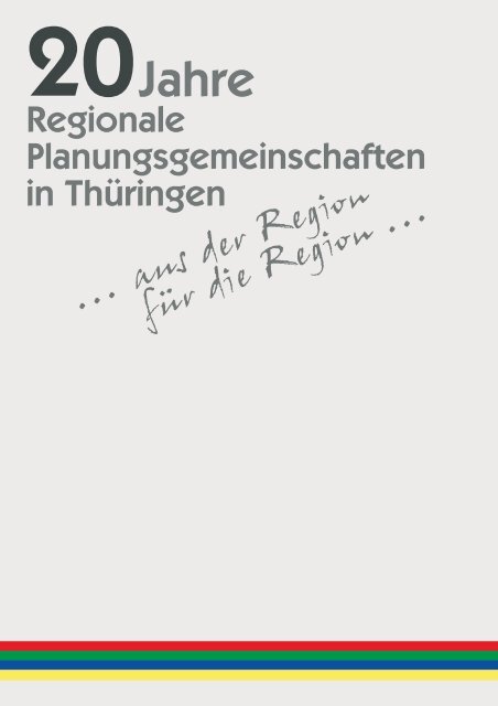 Broschüre 20 Jahre Regionale Planungsgemeinschaften in Thüringen