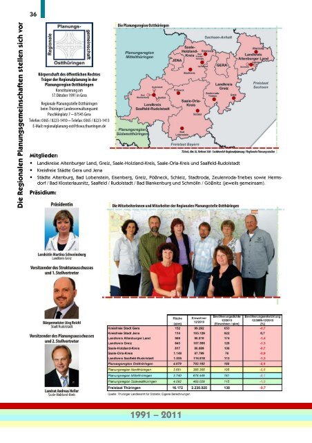 Broschüre 20 Jahre Regionale Planungsgemeinschaften in Thüringen
