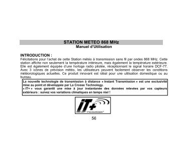 STATION METEO 868 MHz